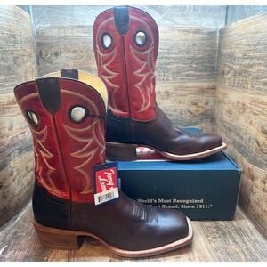 Tony Lama Men's Ronan 11" Wide Square Toe Leather Western Boots NIB - Size 11.5D